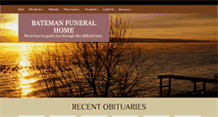 Desktop Screenshot of batemanfuneralhome.com