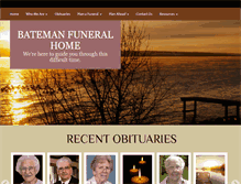 Tablet Screenshot of batemanfuneralhome.com